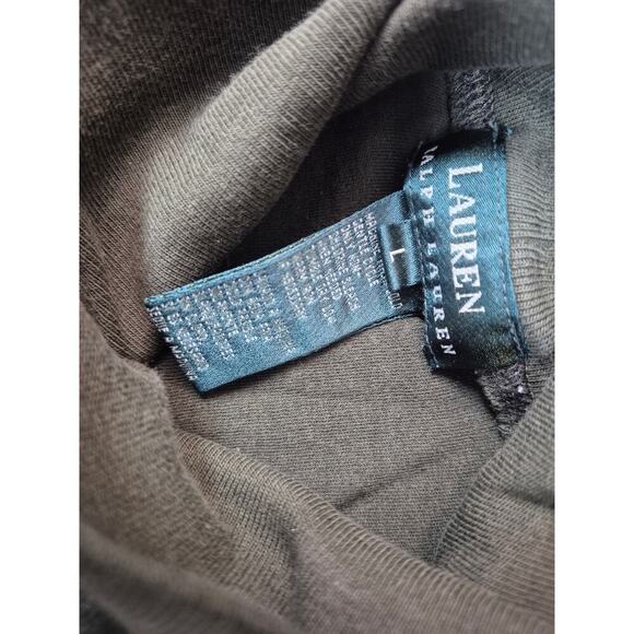 Lauren Ralph Lauren Olive Turtleneck Blouse - Picture 4 of 5